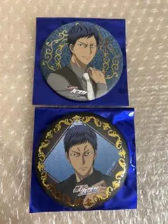 黒子のバスケ　青峰大輝　中外　黒スーツ　缶バッジ