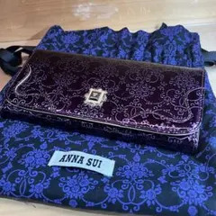 ナイトメアビフォアクリスマス ANNA SUI 二つ折り財布 ブラック - メルカリ