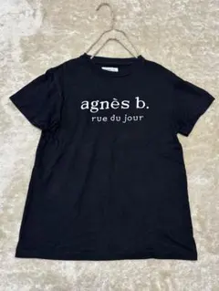 agnès b. ×アダムエロペ　黒 Tシャツ Sサイズ　ロゴ　ブラック