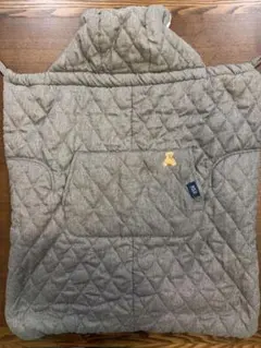 POLO 抱っこ紐ケープ中綿キルト チャコール 防寒ケープ