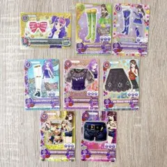 アイカツカード　セクシーセット　レッドストライプリボンアクセ