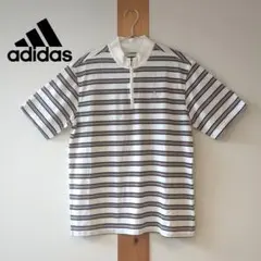 adidas メンズ ハーフジップポロシャツ CLIMACOOL Mサイズ