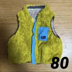 美品　ベスト　リバーシブル　80㎝　ラグマート　モコモコ