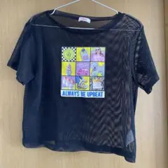 PINK-latte メッシュTシャツ ブラック Mサイズのサムネイル