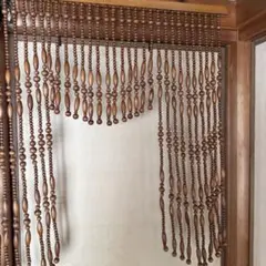 木製簾 すだれ 珠のれん ウッドカーテン 昭和レトロ ヴィンテージ