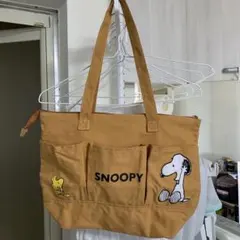 スヌーピー トートバッグ ブラウン