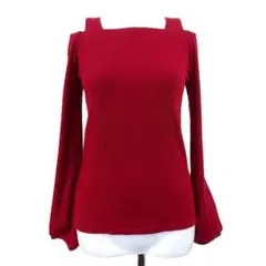 フェアリーグランジ y2k 平成ギャル 肩だし リブニット バックリボン M