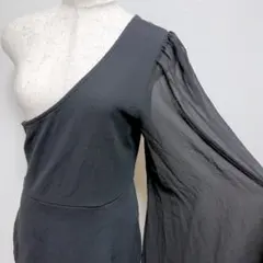 6-38 SHEIN パーティー シースルー袖 レッスンウェア ドレス 【L】