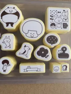 動物キャラクタースタンプ12個セット みずたま