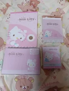 平成レトロ　ハローキティ　クマ　4点セット　メモ帳　レターパッド　封筒セット