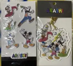 ARASHI 嵐 ミッキーマウス キーホルダー ステッカーセット