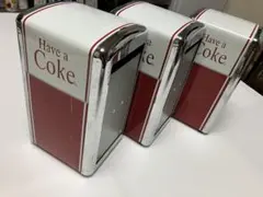 一気に値下げ！Coca-Cola ナプキンホルダー 3個セット レトロ雑貨のサムネイル