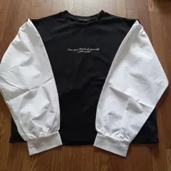 長袖カットソー 黒　白　サイズ160