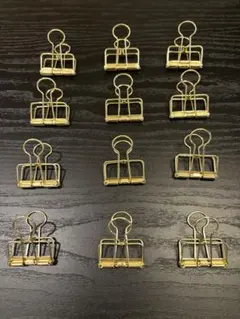 ゴールドダブルクリップ (大)12個セット