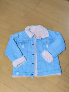 ボア デニムジャケットライトブルー 13サイズ