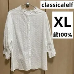classicalelf 2may花柄刺繍ブラウス レディース XL