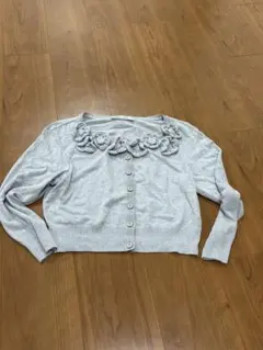 miss ashida 　グレー 　花モチーフ カーディガンのサムネイル