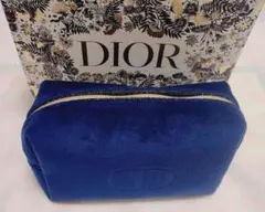Dior ノベルティ ポーチ ネイビー ベロア ベルベットのサムネイル