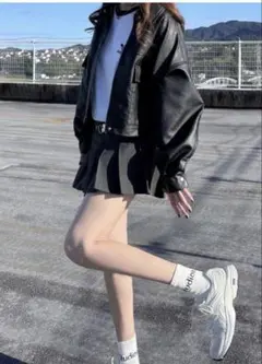 GRL 襟2Wayレザーブルゾン[fo1951] ブラック