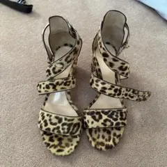 gianvito Rossiヒョウ柄 クロスストラップ サンダル