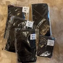【2ヶ月限定】黒タイツ5点セット M-L