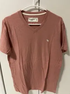 アバクロ　ピンク Vネック Tシャツ