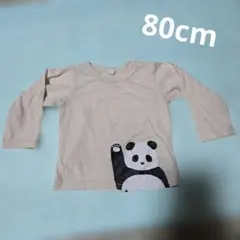 ベビー 長袖Tシャツ 80cm パンダ柄