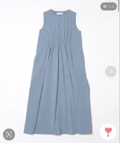 B:MING by BEAMS ノースリーブワンピース ブルー　Mサイズのサムネイル