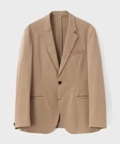 美品 ランバンオンブルー ストレッチ コットン テーラードジャケット ベージュ