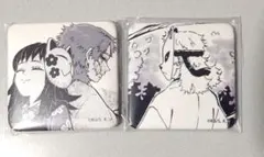 【新品・未開封品】錆兎&真菰 鬼滅の刃 DINING 台本表紙 スクエア缶バッジ