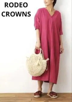 値下　RODEO CROWNS ワンピース　フリーサイズ　ナチュラル
