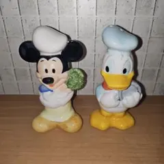 90S ヴィンテージ ミッキー＆ドナルド　ソルト＆ペッパー 置き物 陶器製のサムネイル