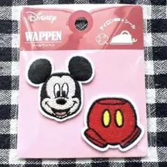 【新品】ミッキーマウス＆ パンツ刺繍 ワッペン アイロン接着&シール 簡単