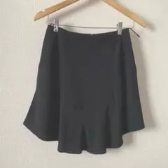 美品 カルヴェン CARVEN フレアスカート ミニ丈 黒のサムネイル