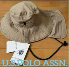 us polo assn アドベンチャーハット ベージュ　新品 サンシェード　橙