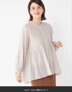 新年タグ付きstudio clip比翼ギャザーブラウス