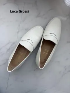 【新品】Luca Grossi ルカ グロッシ コインローファー 白 35.5のサムネイル