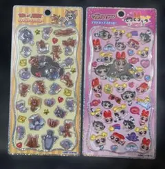 プチドロップステッカー トムとジェリー パワーパフガールズ 2種セット シール