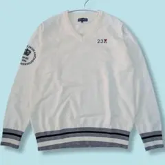 【美品】23区GOLF Vネック セーター 　ゴルフウェア