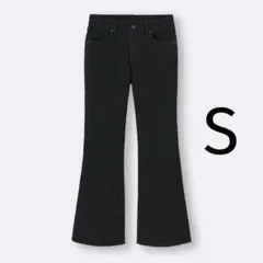 ジーユー GU スリムフレアジーンズ(丈標準74.0～78.0cm) ブラック