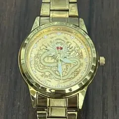 ドラゴンスタイル腕時計 ラグジュアリー腕時計 メンズ ゴールド×ゴールド