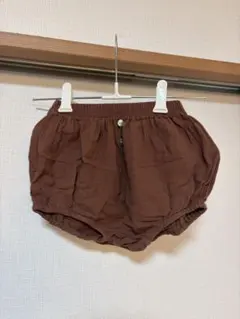 ブラウン バルーンスタイルパンツ　ブルマ 80cm