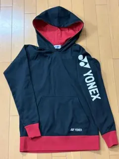 YONEX フード付きウェア SSサイズ 黒/赤