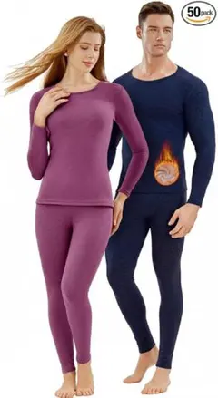 あったかインナー メンズ ヒートテック 防寒肌着 長袖 前開き 上下セット M