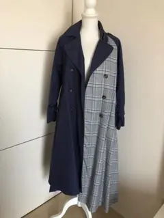 チェックコート トレンチコート