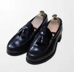 G.H.Bass タッセルローファー 黒 レザー US9E 革靴　古着　ブのサムネイル