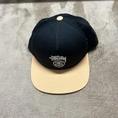 Stussy スナップバックキャップ ブラック/ベージュ