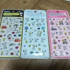 PEANUTS スヌーピー プクプクシール 3枚セット