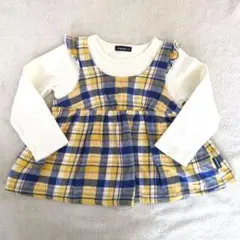 Moujonjon チュニック 100cm チェック柄