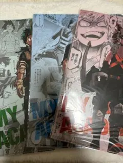 ヒロアカ　クリアファイル　原作　ジャンショ　緑谷出久　爆豪勝己　轟凍焦